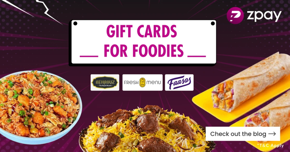 Behrouz Biryani, Faasos, and FreshMenu Gift Cards -Zpay